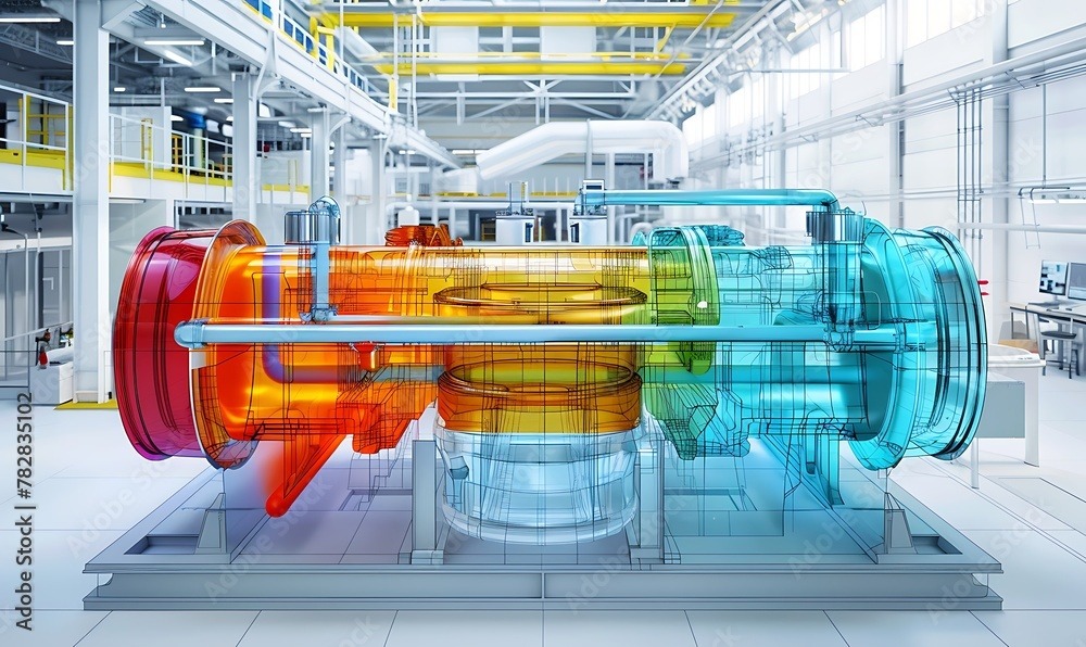 thermal engineering and fluid dynamics engineering image of vessle in analysis colour